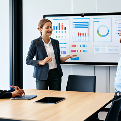 A diverse group of professional adults, fully clothed in modest business attire, collaboratively problem-solving around a modern, tech-enabled conference table. One individual points to a digital whiteboard displaying a complex challenge or skill-based task, while others actively engage in discussion and brainstorming. The contemporary office environment features sleek design, ample natural light, and subtle data visualization elements on background screens, emphasizing a dynamic and focused atmosphere. Professional photography, high resolution, perfect anatomy, correct proportions, natural pose, well-formed hands, proper finger count, natural body proportions, ultra-detailed, safe for work, appropriate content, fully clothed, professional, modest clothing.