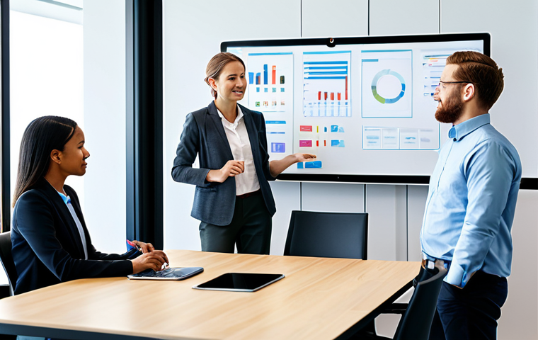 A diverse group of professional adults, fully clothed in modest business attire, collaboratively problem-solving around a modern, tech-enabled conference table. One individual points to a digital whiteboard displaying a complex challenge or skill-based task, while others actively engage in discussion and brainstorming. The contemporary office environment features sleek design, ample natural light, and subtle data visualization elements on background screens, emphasizing a dynamic and focused atmosphere. Professional photography, high resolution, perfect anatomy, correct proportions, natural pose, well-formed hands, proper finger count, natural body proportions, ultra-detailed, safe for work, appropriate content, fully clothed, professional, modest clothing.